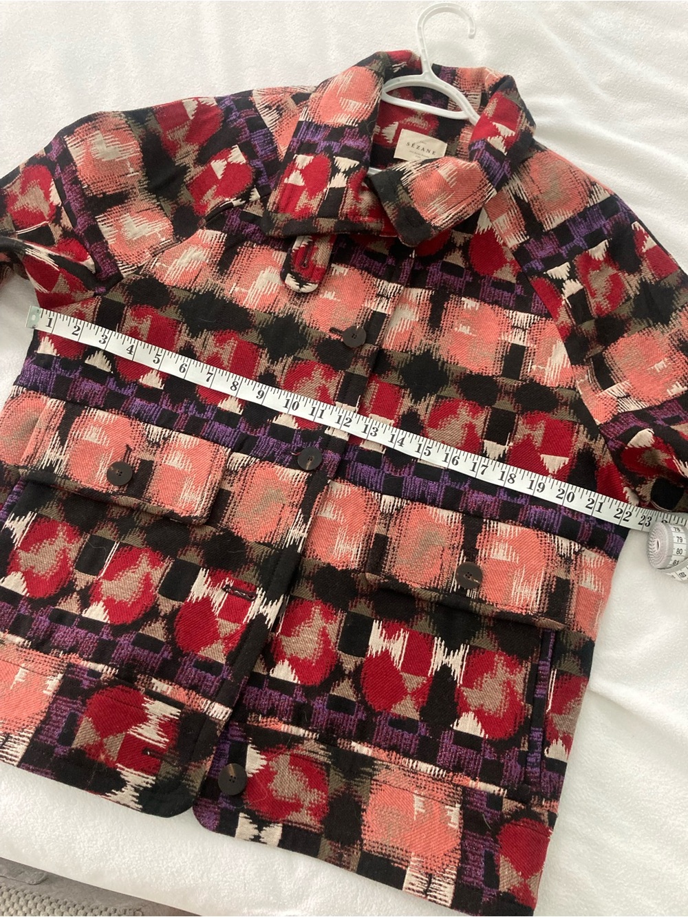 Sezane Leo Coat Jacquard Rose size 34 - Picture 7 of 9